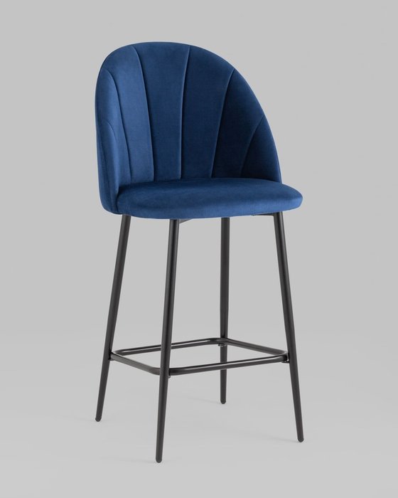 Стул барный Логан  синего цвета - купить Барные стулья по цене 10990.0