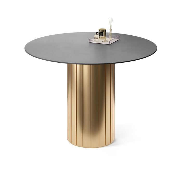 Обеденный стол Мелеф S черно-золотого цвета  - купить Обеденные столы по цене 54178.0