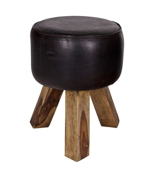 Табурет DE EEKHOORN "Bok small leather stool black"