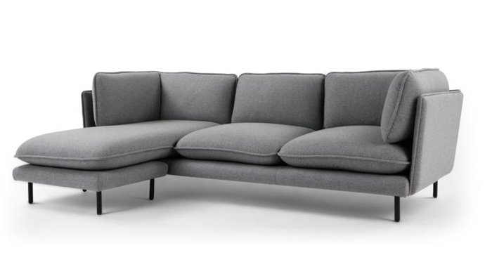Угловой диван Wes серого цвета - лучшие Угловые диваны в INMYROOM