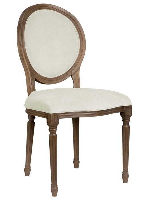 Стул с овальной спинкой Медальон молочного цвета - купить Обеденные стулья по цене 29700.0