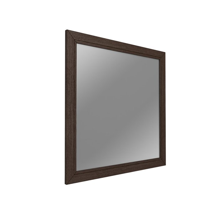 Настенное зеркало Линии 80х80 темно-коричневого цвета - купить Настенные зеркала по цене 9700.0