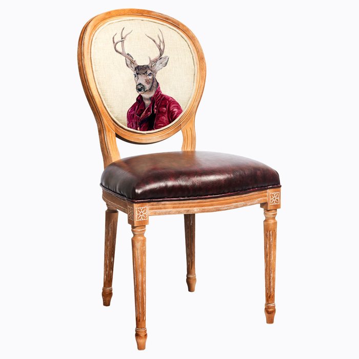 Стул Мистер Благородный Олень с сиденьем и спинкой из экокожи - купить Обеденные стулья по цене 29000.0