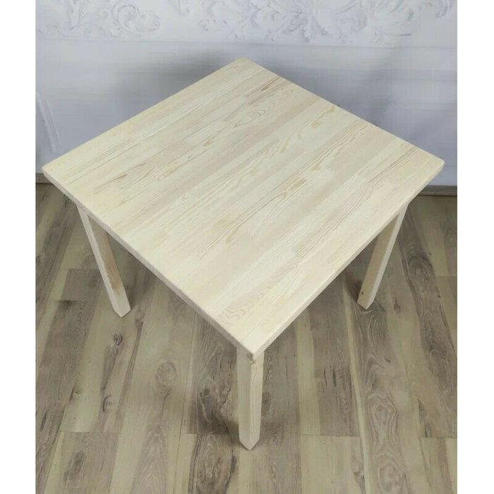 Стол обеденный Классика 70х70 из массива сосны без покраски - лучшие Обеденные столы в INMYROOM