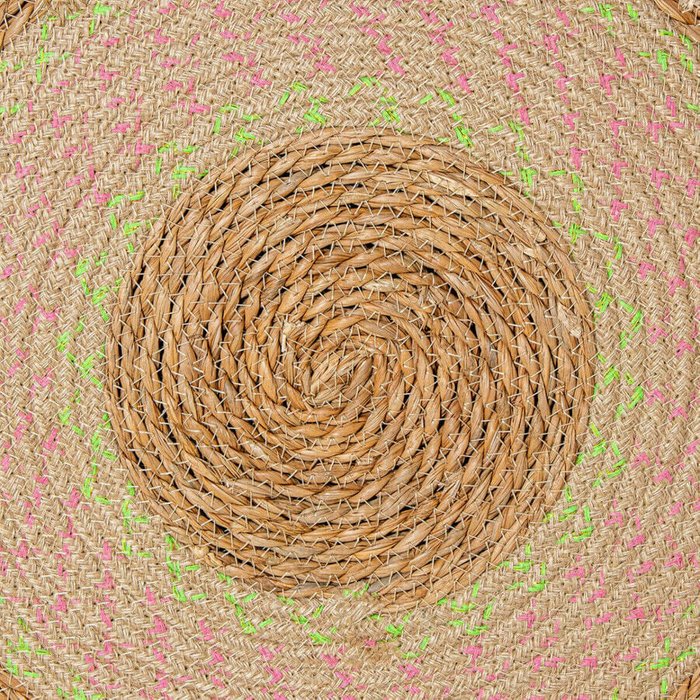 Ковер из ротанга 120х120 бежевого цвета - купить Ковры по цене 6079.0