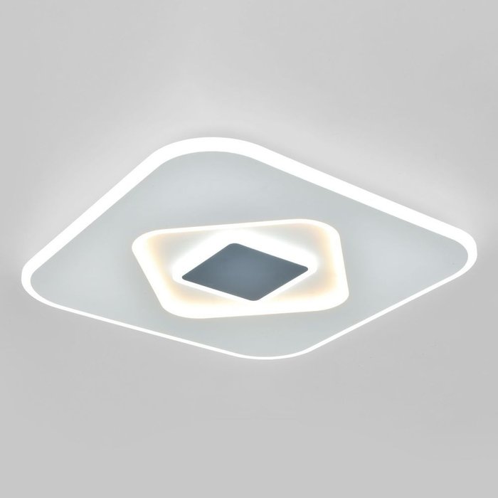 Потолочный светодиодный светильник с пультом управления 90218/1 белый/ серый Just - лучшие Потолочные люстры в INMYROOM