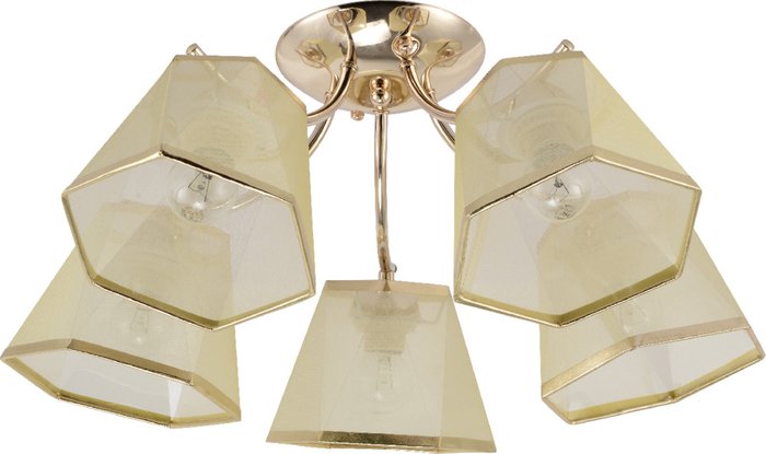 Потолочная люстра Alyssa Б0059984 (ткань, цвет золото) - купить Потолочные люстры по цене 5541.0