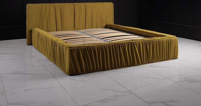 Кровать Storm 180х200 горчичного цвета - лучшие Кровати для спальни в INMYROOM