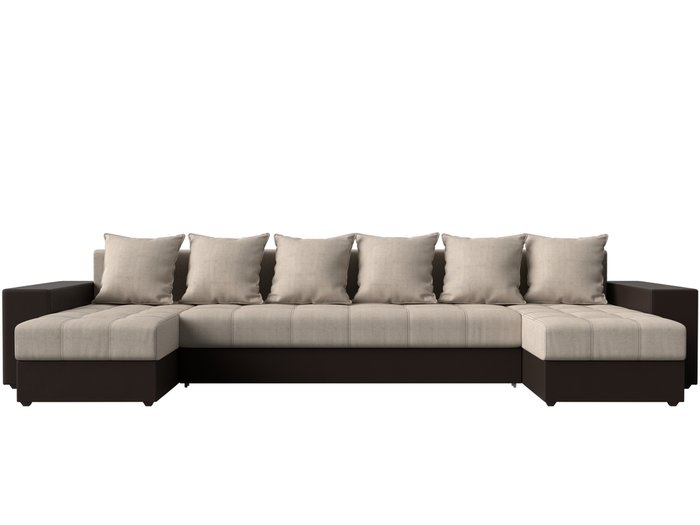 Уловой диван-кровать Дубай бежевого цвета (ткань\экокожа) - купить Угловые диваны по цене 77999.0