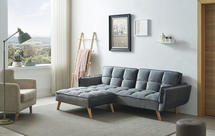 Диван-кровать Luigi серого цвета - купить Прямые диваны по цене 80595.0