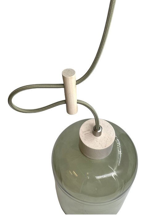 Подвесной светильник Capsule Wood с серо-зелеными плафонами - купить Подвесные люстры по цене 23300.0