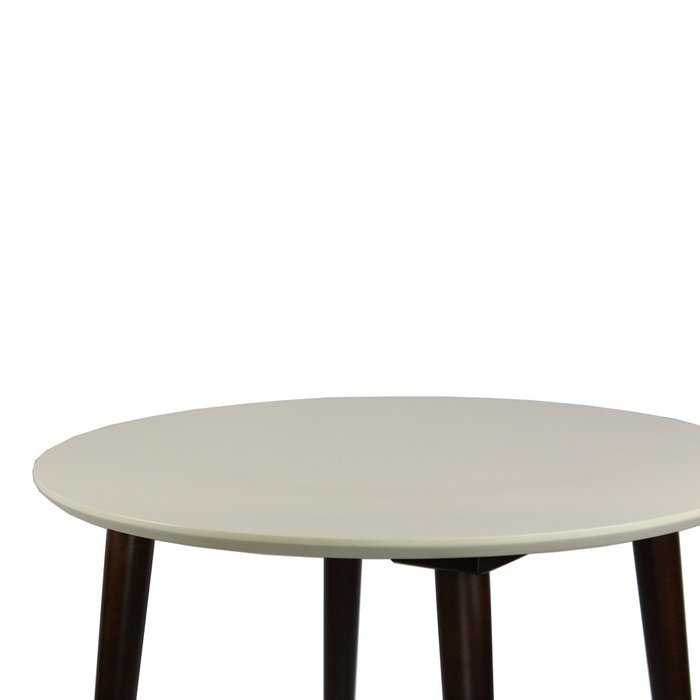 Стол обеденный круглый Ронда Мини 100 со столешницей цвета слоновой кости - лучшие Обеденные столы в INMYROOM