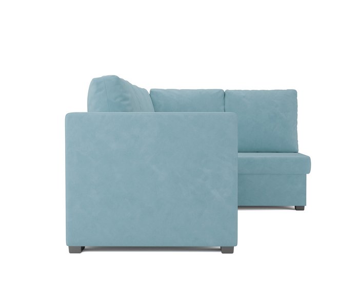 Угловой диван-кровать Мансберг голубого цвета - лучшие Угловые диваны в INMYROOM