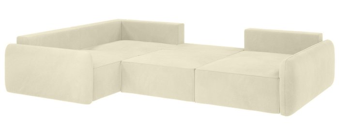 Угловой диван-кровать Портленд левый молочного цвета - лучшие Угловые диваны в INMYROOM