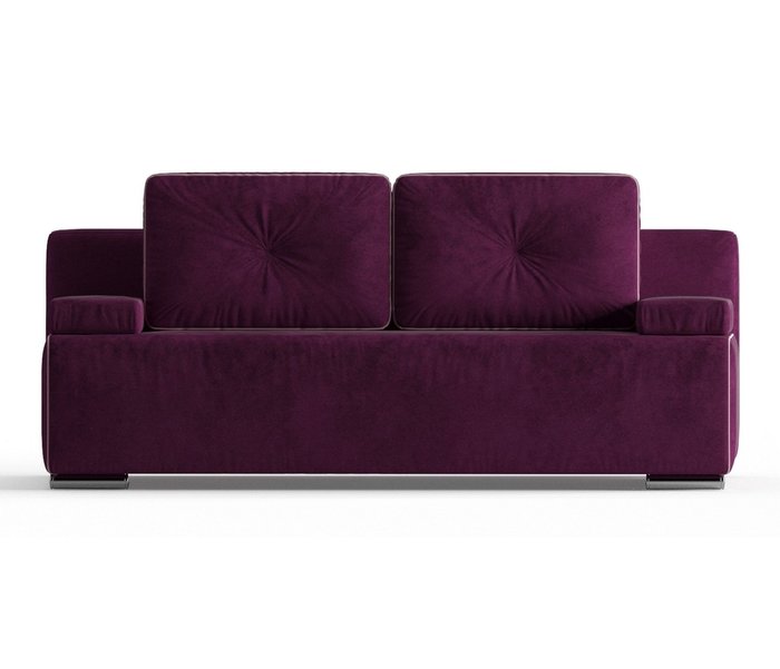 Диван-кровать Роклин в обивке из велюра фиолетового цвета - купить Прямые диваны по цене 29490.0