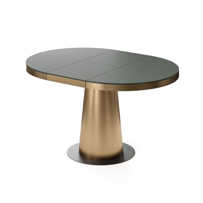 Раздвижной обеденный стол Мирах черно-золотого цвета - купить Обеденные столы по цене 152460.0