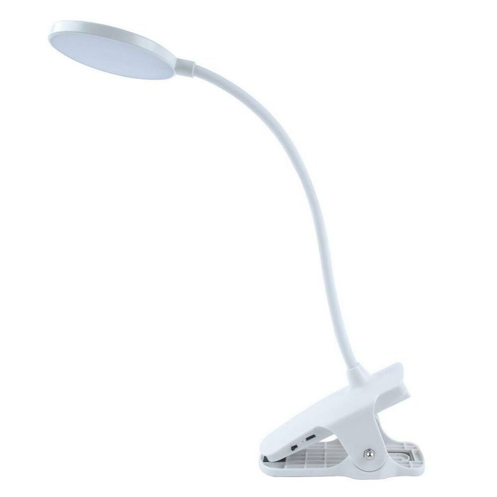 Настольная лампа на прищепке белого цвета - купить Настольные лампы по цене 932.0