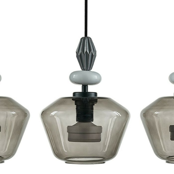 Подвесная люстра Amphora Trio серого цвета - купить Подвесные люстры по цене 21500.0
