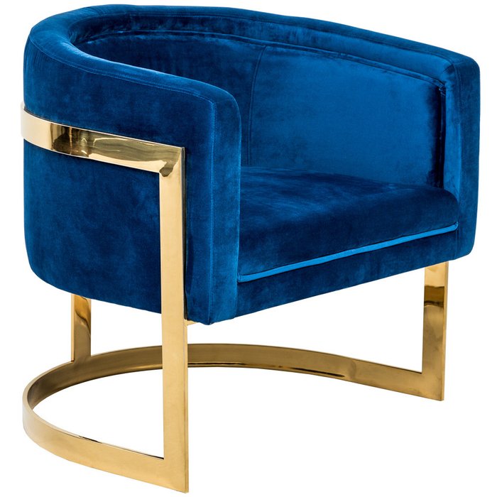 Кресло Дольче-Вита синего цвета - купить Интерьерные кресла по цене 65000.0