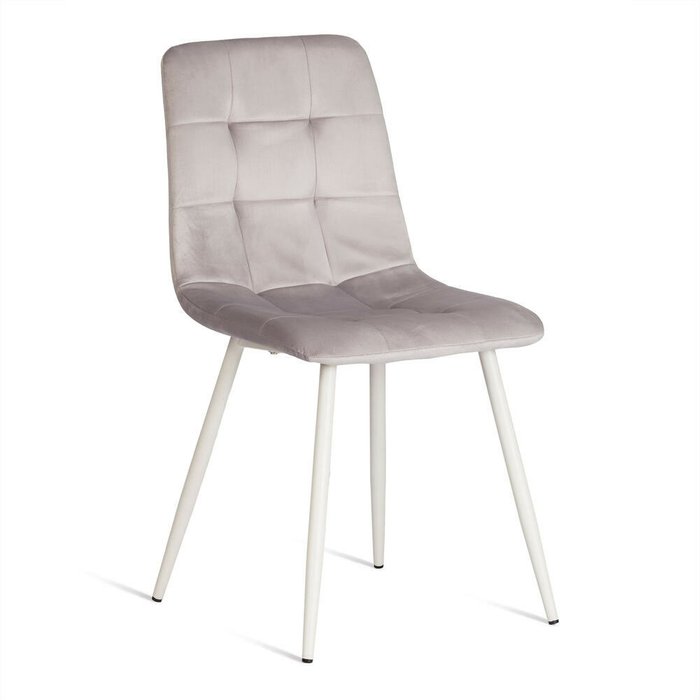 Комплект из четырех стульев Chilly светло-серого цвета - купить Обеденные стулья по цене 14600.0