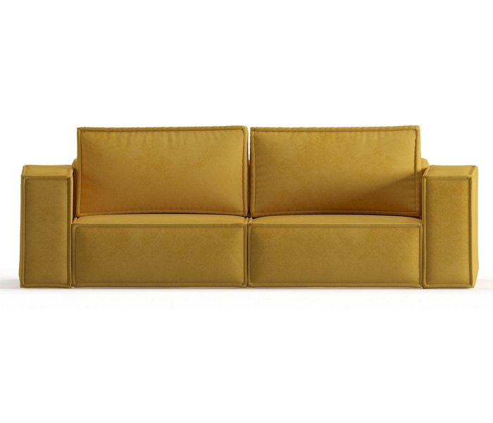 Диван-кровать из велюра Ли Рой желтого цвета - купить Прямые диваны по цене 41590.0