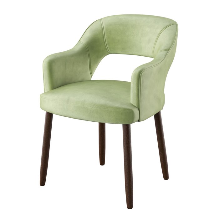 Стул-кресло мягкий Melia зеленого цвета
