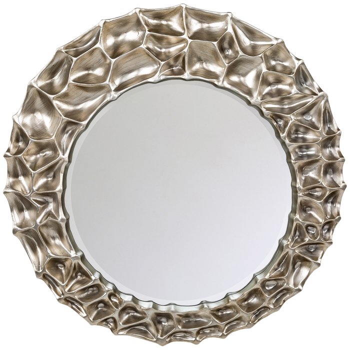 Настенное зеркало Диаманте серебряного цвета