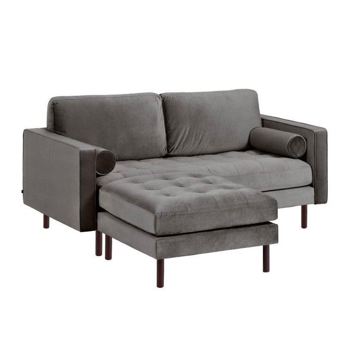 Прямой диван Bogart Grey с пуфом - купить Прямые диваны по цене 292990.0