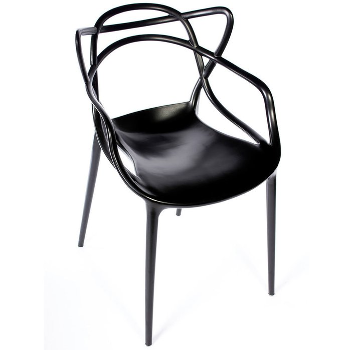 Стул с подлокотниками чёрного цвета - купить Обеденные стулья по цене 5270.0