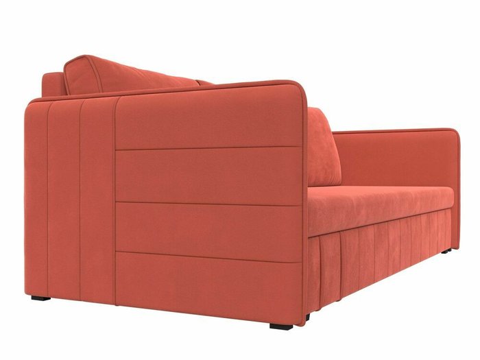Прямой диван-кровать Слим кораллового цвета - лучшие Прямые диваны в INMYROOM