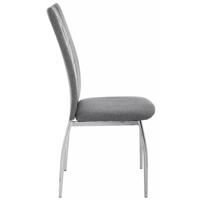 Стул Jenda fabric grey на металлическом каркасе с серой обивкой - лучшие Обеденные стулья в INMYROOM