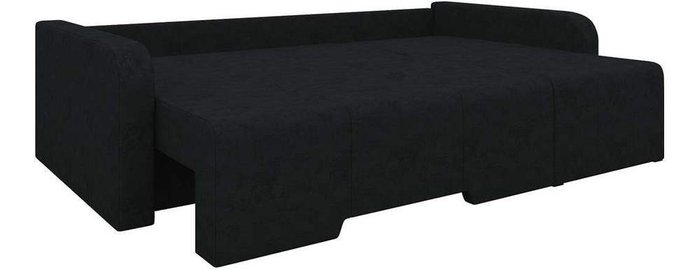 Угловой диван-кровать Манхеттен черного цвета - лучшие Угловые диваны в INMYROOM