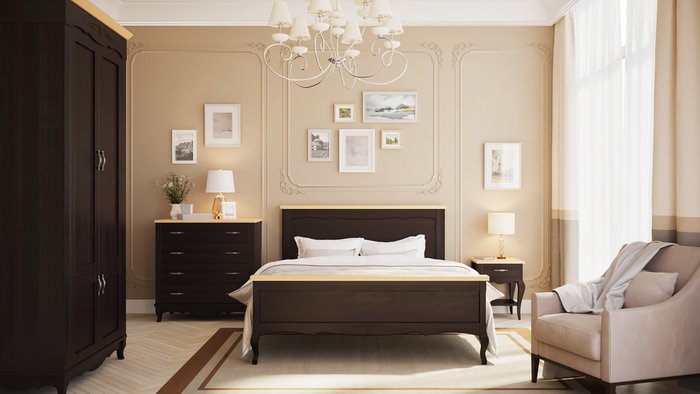  Кровать Кассис из массива бука 160х200 - купить Кровати для спальни по цене 61790.0