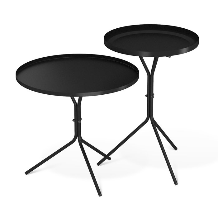 Комплект кофейных столиков Аугсбург черного цвета - купить Кофейные столики по цене 3740.0