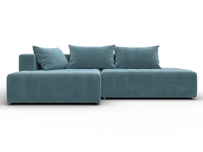 Угловой диван-кровать Лига-103 бирюзового цвета левый - купить Угловые диваны по цене 79990 Угловой диван-кровать Лига-103 бирюзового цвета левый - купить Угловые диваны по цене 79990