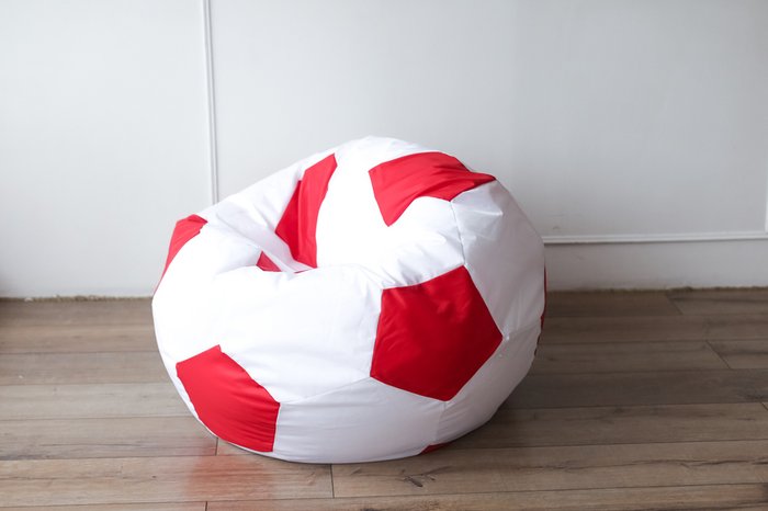 Кресло Мяч красно-белого цвета - купить Бескаркасная мебель по цене 3190.0