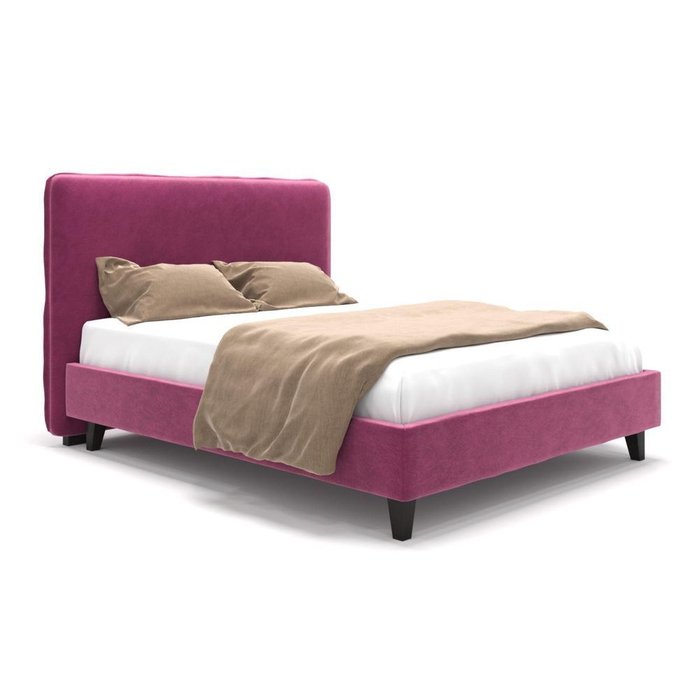 Кровать Brooklyn на ножках розовая 160х200
