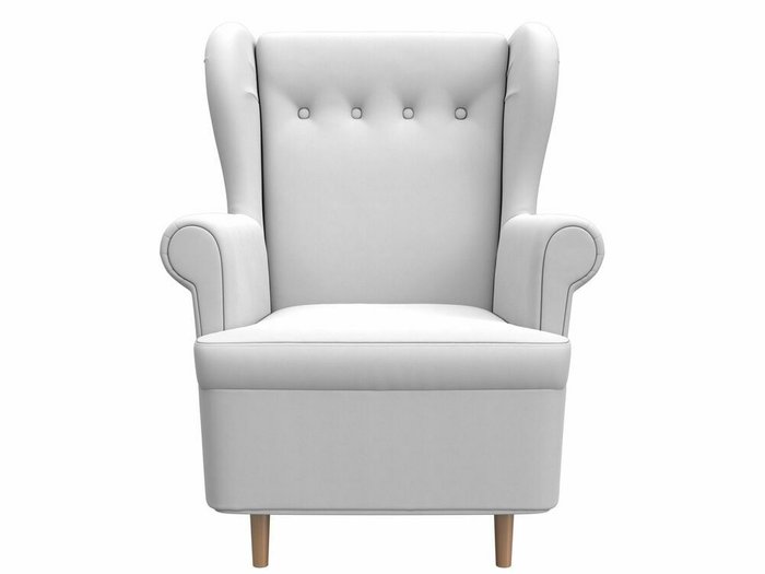 Кресло Торин белого цвета (экокожа) - купить Интерьерные кресла по цене 24999.0