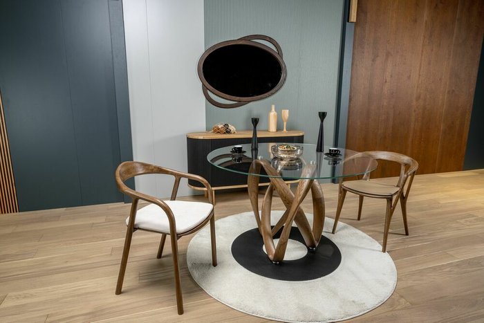 Стул с подлокотниками Лугано коричневого цвета - купить Обеденные стулья по цене 24990.0