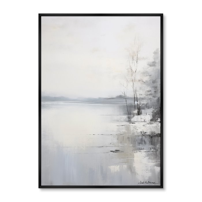 Репродукция картины Landscape collection, Winter lake, No 2, 2024г.