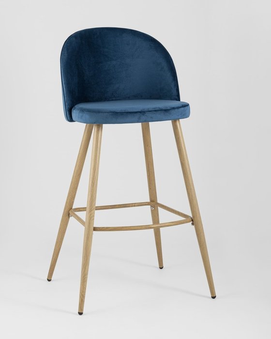 Стул барный Лион синего цвета - купить Барные стулья по цене 4780.0