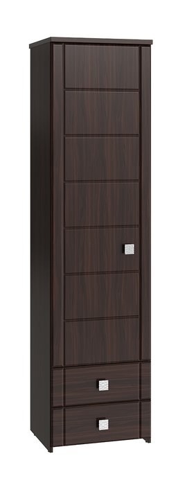 Шкаф-пенал Изабель темно-коричневого цвета