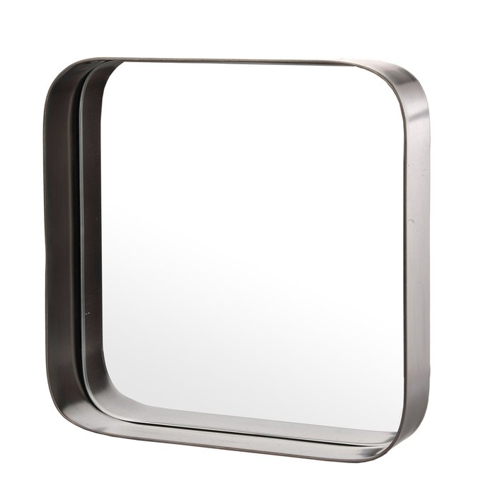 Набор из трех зеркал Edge squares с квадратной металлической рамой - купить Настенные зеркала по цене 15840.0