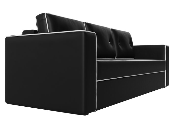 Прямой диван-кровать Принстонн черного цвета (экокожа) - лучшие Прямые диваны в INMYROOM