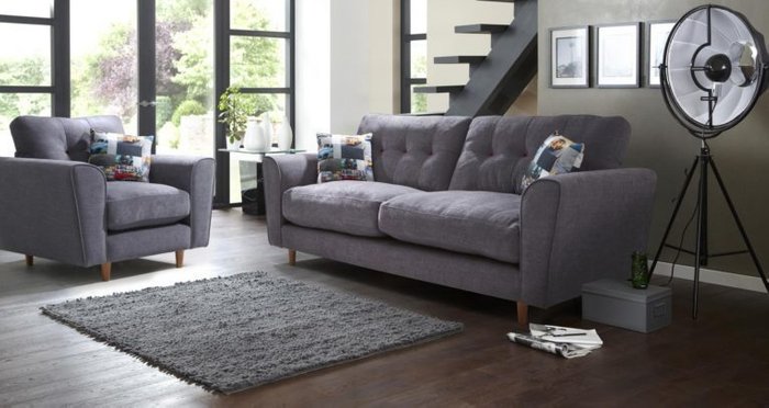 Трехместный раскладной диван Arden серый - лучшие Прямые диваны в INMYROOM