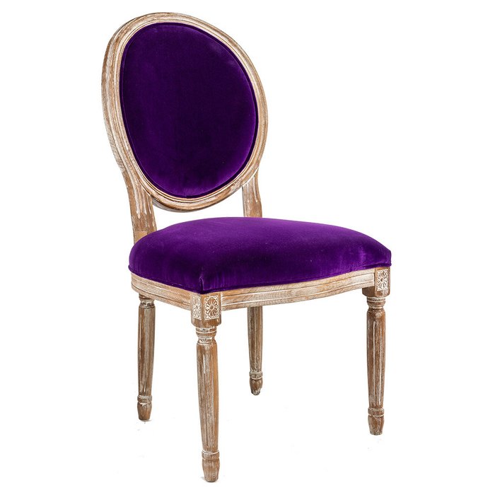Стул Луи с обивкой темно-фиолетового цвета - лучшие Обеденные стулья в INMYROOM
