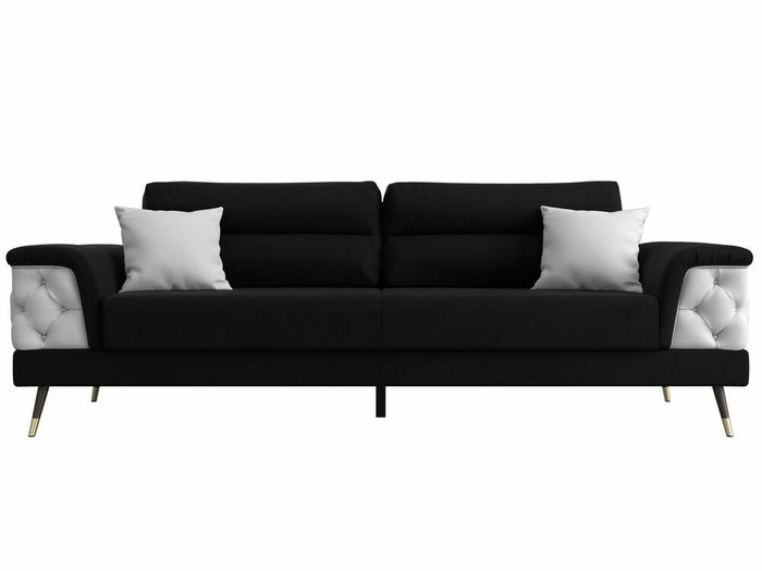 Прямой диван-кровать Лига 023 черно-белого цвета - купить Прямые диваны по цене 67999.0