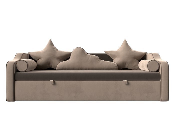 Детский диван-кровать Рико бежево-коричневого цвета - купить Прямые диваны по цене 38999.0