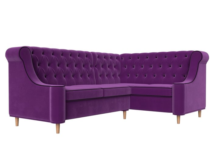 Угловой диван Бронкс фиолетового цвета правый угол - лучшие Угловые диваны в INMYROOM