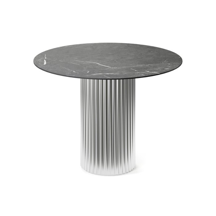 Стол круглый Капелла на серебряном основании